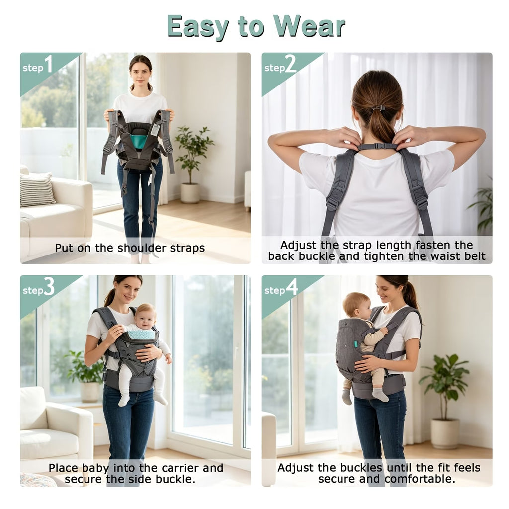 4-in-1 Ergonomic Baby Carrier (3-14kg)