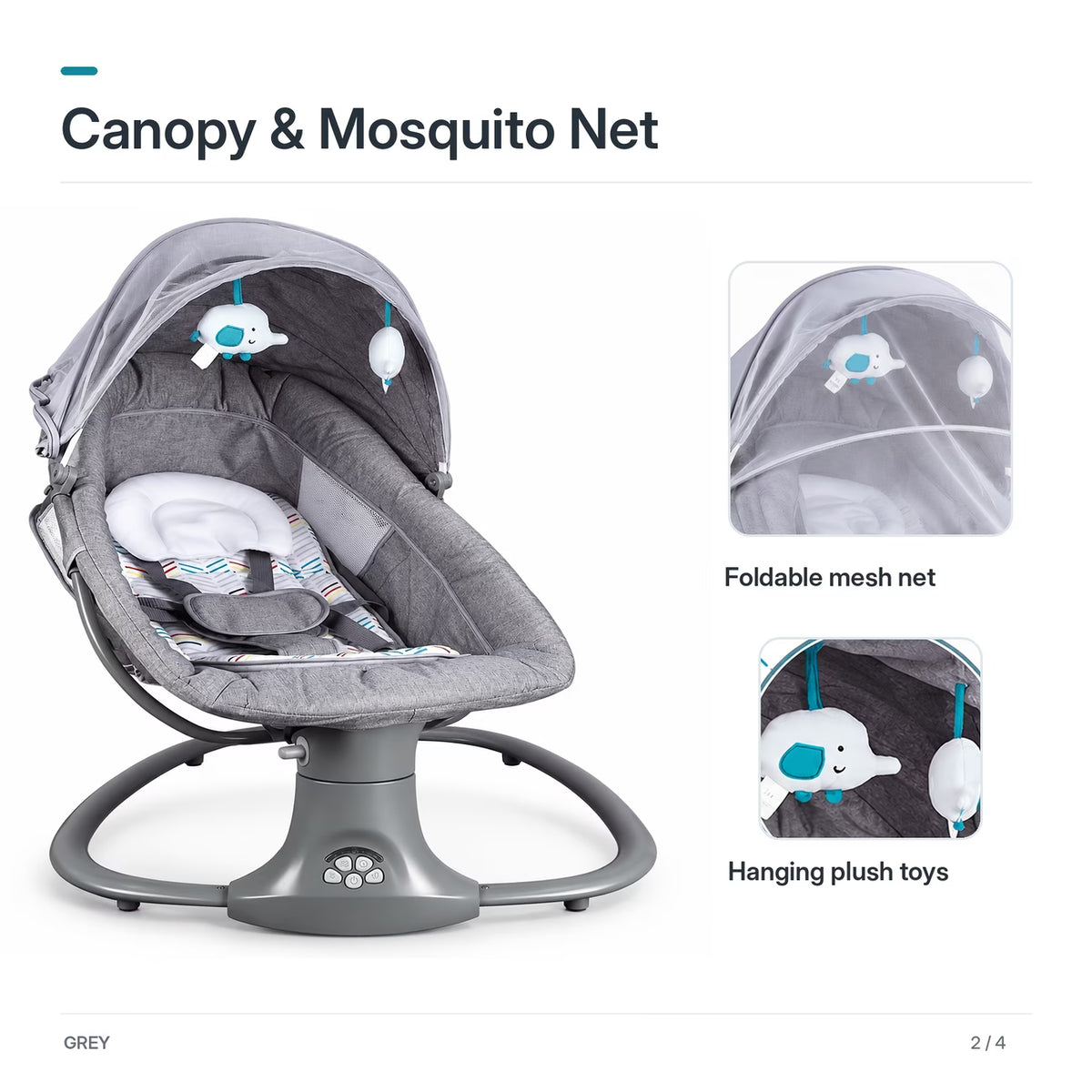 Electric Baby Swing Rocker with Music & Canopy