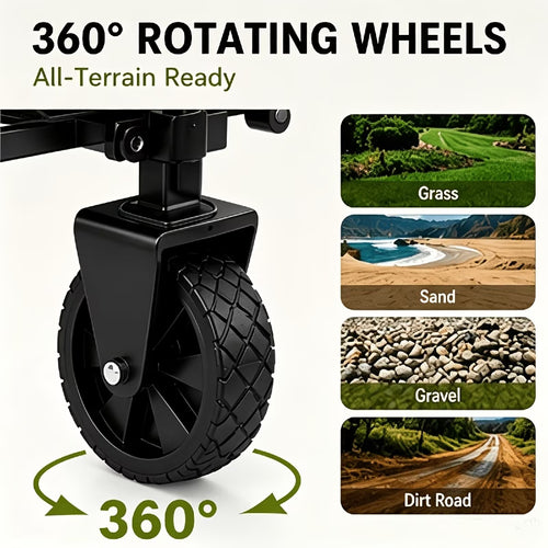 Beach and Camping Wagon Cart -Heavy Duty Foldable