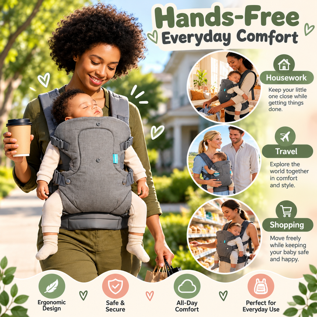 4-in-1 Ergonomic Baby Carrier (3-14kg)