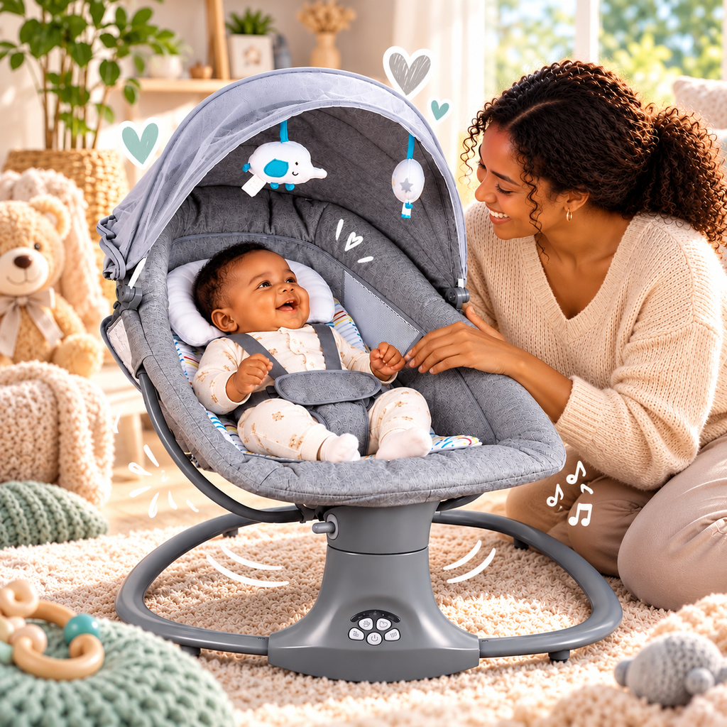 Electric Baby Swing Rocker with Music & Canopy