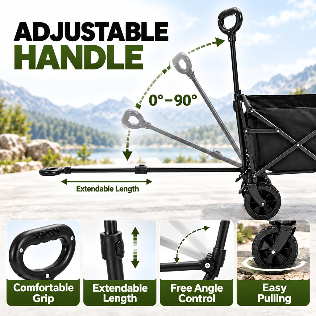 Beach and Camping Wagon Cart -Heavy Duty Foldable