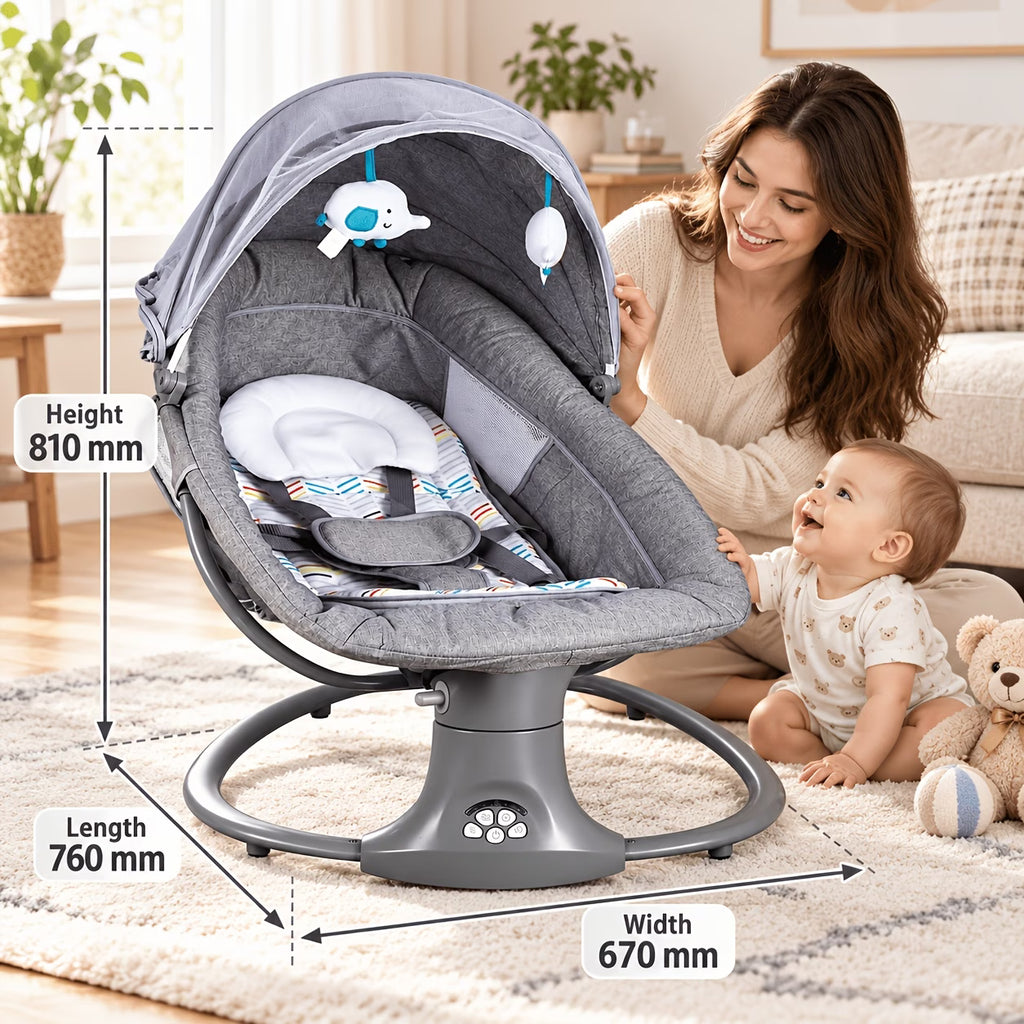 Electric Baby Swing Rocker with Music & Canopy